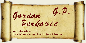Gordan Perković vizit kartica